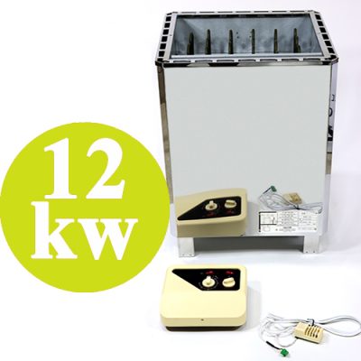 תנור לסאונה יבשה עם פיקוד חיצוני 12KW