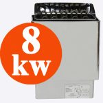 תנור סאונה יבשה 8KW נירוסטה